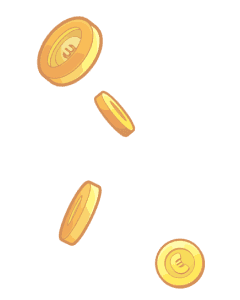 Coins decoration top left
