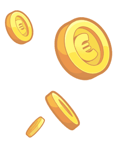 Coins decoration top right