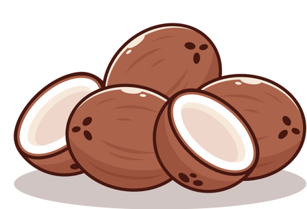 A pile of coconuts
